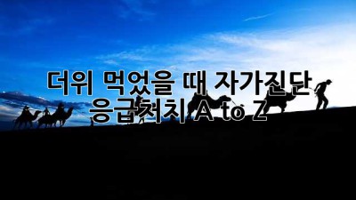 🥵 더위 먹었을 때? 자가진단 & 응급처치 A to Z! 🚑