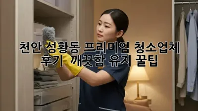 천안 성황동 프리미엄 청소업체 ✨ 후기 & 깨끗함 유지 꿀팁